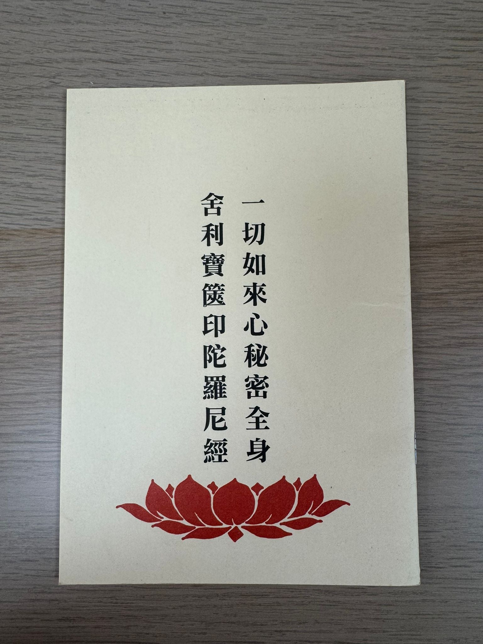 一切如來心秘密全身 舍利寶篋印陀羅尼經（A5）